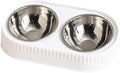 Large Capacity Automatic Pet Feeder, 2 in 1Automatic Food and Water Dispenser, Pet Feeder for Small Medium Dog Puppy Cat Kitten (White)