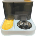 Elevated Pet Feeders with Removable Stainless Steel Bowl and Automatic Water Dispenser Dogs Leak Proof Cats Feeding Dish