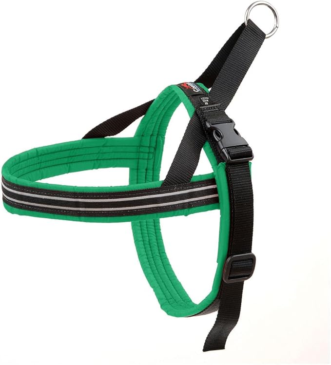 ComfortFlex Sport Dog Harness – No-Choke, Fully Padded, Non-Chafing Harness with Control Handle – Reflective, Lightweight, Adjustable for Active Dogs - Large, Kelly Green