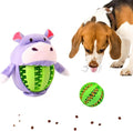 Tumbo Sniff & Seek Pals Dog Toy - Hide & Seek Treat Ball, Plush Animal Cover, Interactive Snuffle Toy for Enrichment & Boredom Relief (Hippie The Hippo (Green))