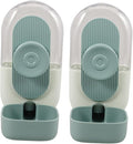 POPETPOP 2pcs Automatic Hanging Pet Water Dispenser Dog and Cat Water Feeder Lightweight Safe Design for Crate Use Easy Installation Mint Green