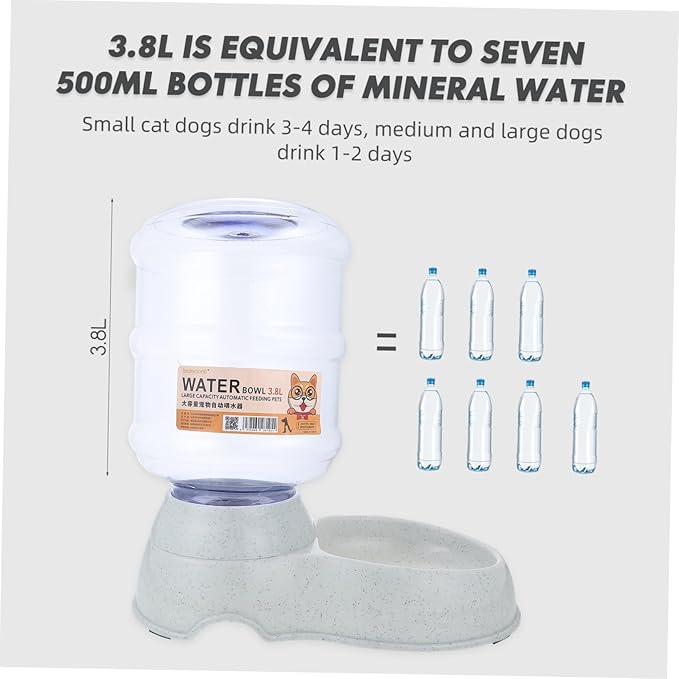 Automatic Pet Waterer Large Capacity Cat and Dog Water Bowl Feeder Safe Easy to Use Pet Water Container