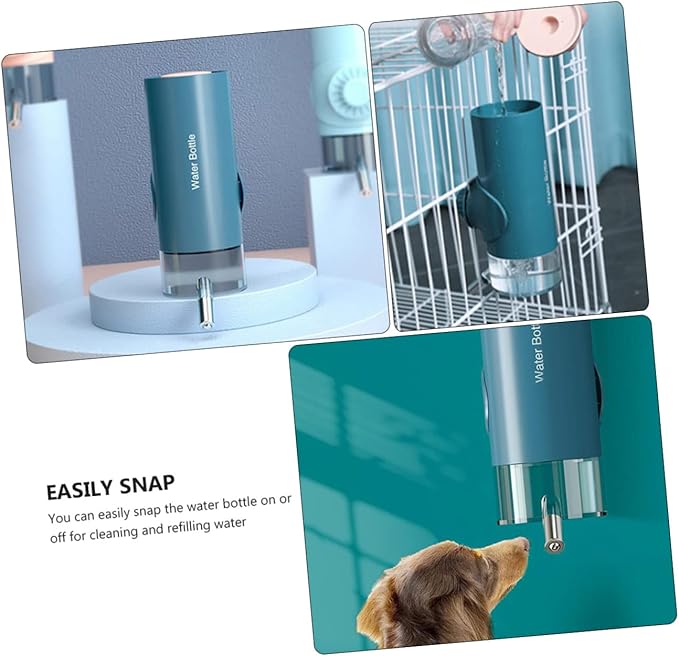 SUPVOX Dog Water Dispenser for Crate Automatic Pet Water Feeder 550ml Hanging Bottle Wall Mount Keep Home
