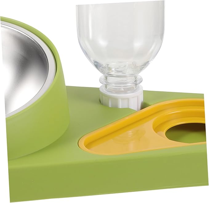 TOYANDONA Pet Food Bowl with Automatic Water Dispenser Lightweight Pet Feeder for Cats and Dogs Compact Design Safe Food Storage