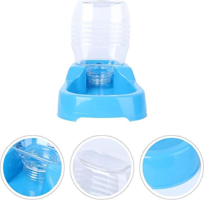 Dog Water Feeder Bowl Automatic Gravity Pet Drinking Tool for Home Use Eco-Friendly Design Blue for Puppies and Dogs