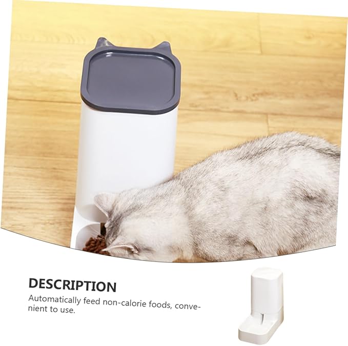 SUPVOX 1pc Automatic Dog and Cat Feeder Capacity Pet Food Container Non- Bottom and Cats Space-Saving Feeding