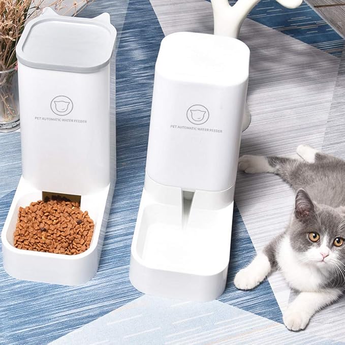 XISAOK Dog for Cat Automatic Feeder Water Drinker Food Dispenser Puppy Kitten Feeding Bowl Pet Supplies