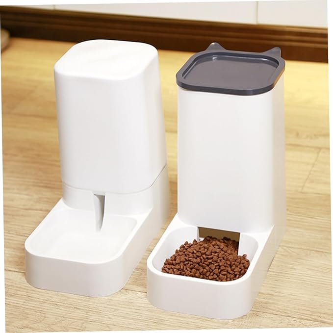 Garneck 1pc Automatic Pet Feeder for Dogs and Cats Food Dispenser Non- Base for Timed Feeding Pet Food Container