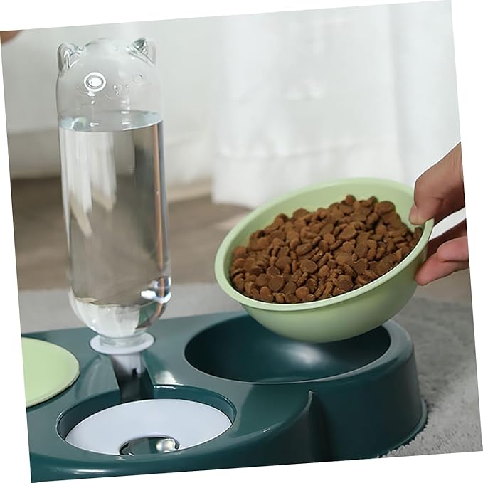 YARNOW Automatic Pet Feeder and Water Dispenser Multi-Function Pet Supplies for Dogs and Cats Non- Design Removable Food and Water Bowl