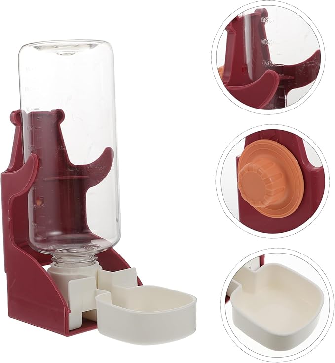 POPETPOP 3pcs Automatic Pet Water Feeder Cat Hanging Water Dispenser Detachable Nozzle Compact and Pets