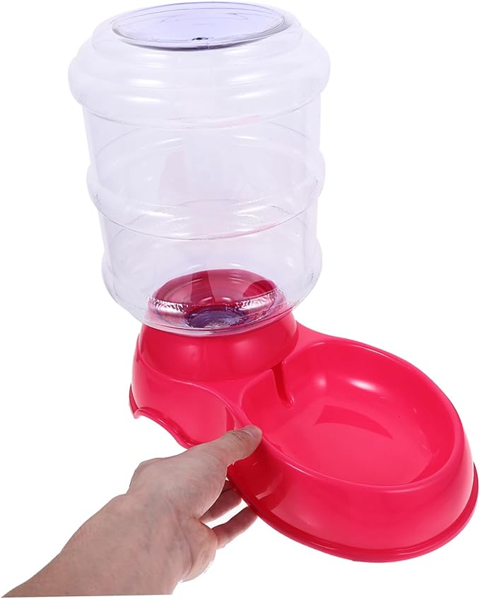 PET Automatic Drinking Fountain 3.5L Dog Water Dispenser Food Bowl Pink PET Watering Device for Cats and Dogs Easy Clean Indoor Use