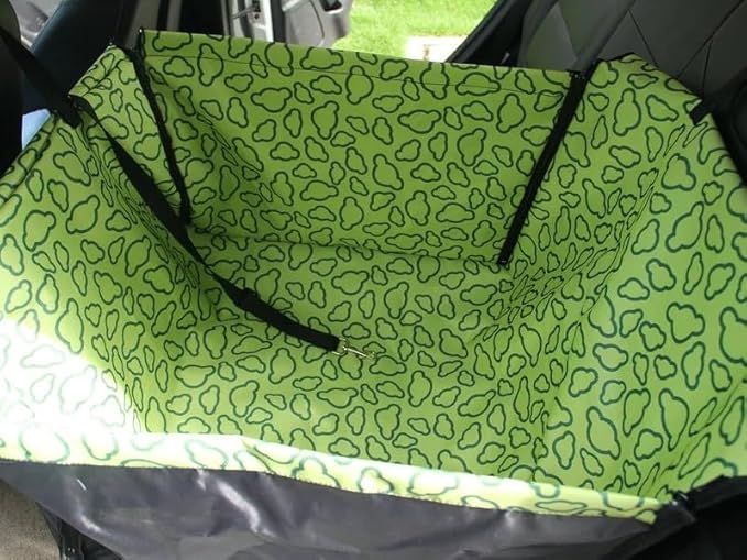 Vedem Dog Booster Car Seat Pet Back Seat Cover for Small Dogs (Cloud-Green)
