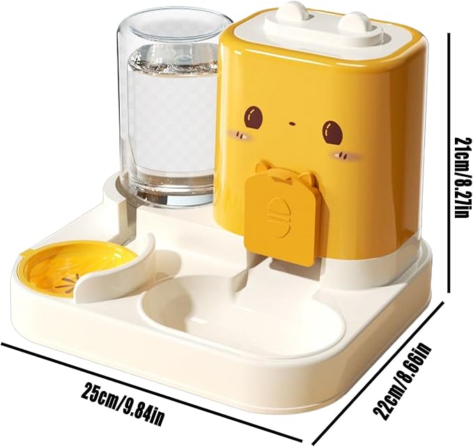 Automatic Dog Feeder – Food Dispenser | 2-in-1 Automatic Pet Food & Water Dispenser Set with Large Capacity Container Bowl, Ideal Feeding Solution for Puppy, Kitten & Small Medium Pets