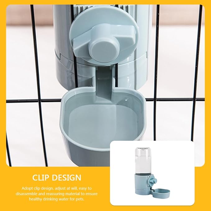 Happyyami Automatic Hanging PET Water Dispenser for Cats and Dogs Indoor Water Feeder 2L Capacity Plastic Waterer for Rabbits and Small Animals