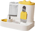 Automatic Pet Feeder and Waterer Dog Feeder 2 in 1 Anti Slip Large Capacity Feeding Station for Cats and Small Dogs Indoor, Yellow