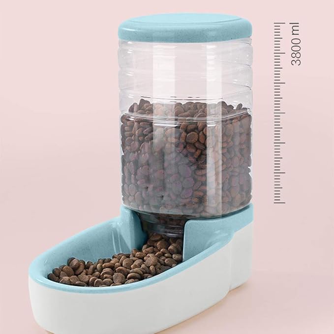 Pet 3.8L Automatic Food Water Dispenser Puppy Kitten Feeder Bowl Dogs Cats Drinking Feeding Dishes