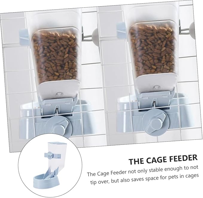 Garneck Hanging Dog Feeder Automatic Pet Bowl for Cage Outdoor Use Easy with Dishwasher Safe Parts Deepened Design Prevents Spills Convenient Lid for Food Addition