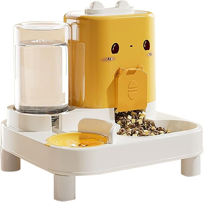 2 in 1 Dog Food Dispenser - Automatic Feeder with Water Bowl, Function Food Storage | Detachable Waterer, Convenient Travel and Home Feeding Station, Portable Care Accessory for Dogs,