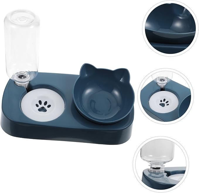 Totority Dog Water Feeder Bowl Automatic Pet Food Dispenser Bottle Raised Pet Drinking Bowl for Cats Dogs