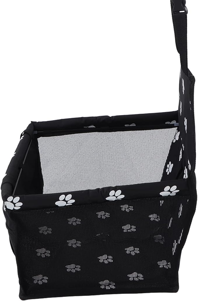 ZJchao Pet Car Seat Breathable Slip Proof Safety Leash Design Dog Car Basket for Puppy Cat (Black)