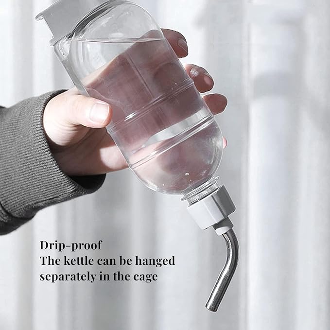500ml Pet Standing Water Dispenser Bowl, Food Feeder Bowl with Detachable Pole Automatically Feeding Water Food Grade PP