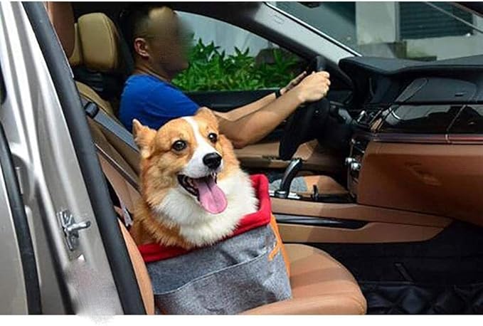 XIXIXIAN Booster Seat for Dogs, Portable Pet Booster Car Seat Elevated Pet Bed for Cars, Trucks and SUVs