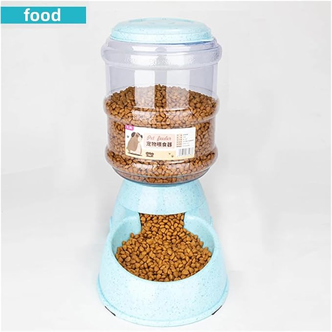 Large Capacity Automatic Pet Feeder and Water Dispenser for Small Dogs and Cats - Ideal Feeding Solution(Food-Blue)