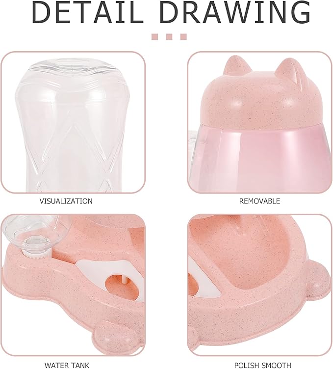 1pc Automatic Pet Water Dispenser for Cats and Dogs Non-Skid Bowl -Spill Design Easy to Water Feeder for Pets for Daily Hydration