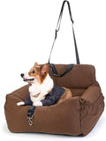 Dog Car Seat, Puppy Booster Seat for Small Medium Dogs Cats,Dog Travel Car Carrier Bed Car Safety Seats with Storage Pocket and Clip-On Safety Leash and Removable Washable Cover