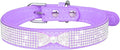 Cute Dog Collar with Bling Rhinestone, Fancy Crystal Diamond Glitter Pretty Jewel Soft Cat Collars for Small Medium Large Breed Dogs Girl Female Pet Puppy Kitten Terrier (XS, Purple4)