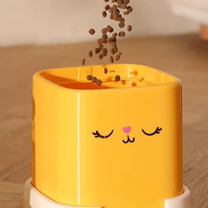 Automatic Feeder – Non-Electrical Pet Food Bowl, Durable No-Power Design, Easy Refill System, Stable Anti-Spill Base, Compact Indoor Outdoor Use | Small Medium Dog Cat Puppy Kitten Feeding Drinking Ho