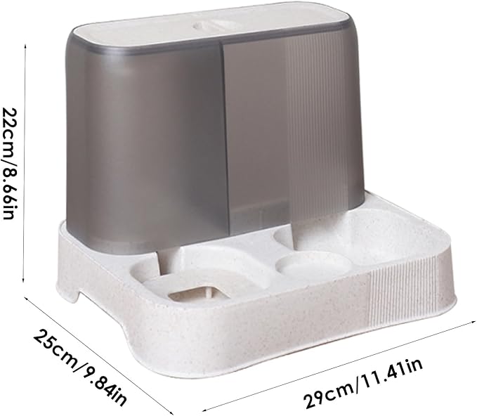 Automatic Cat Feeder, Cat Auto Feeder Dog Feeders, Cat Feeder Automatic, Automatic Dog Food Dispenser, Large Capacity Water Dispenser, Pet Food Dispenser, Food Bowl Pet Supplies (White)