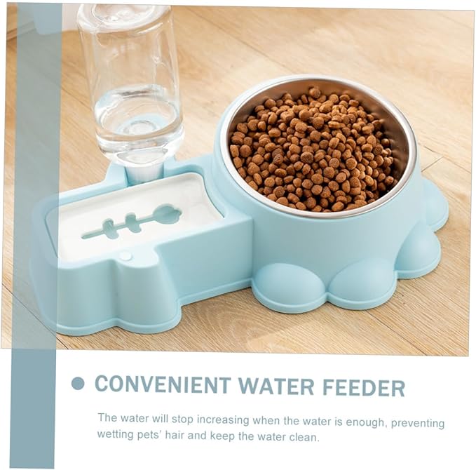 1set Adorable Pet Feeder Automatic Water and Food Bowl for Cats and Dogs Convenient Non- Design Stylish Basin for Home Use