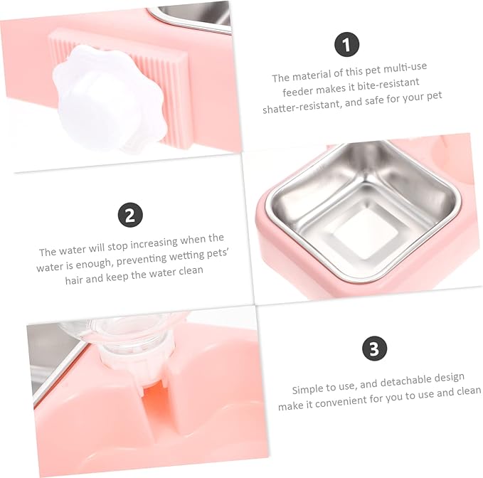 1set Detachable Hanging Cat Feeder and Dog Bowl Automatic Water Dispenser for Cats and Dogs Space-Saving Design Multi-Functional Pet Bowl