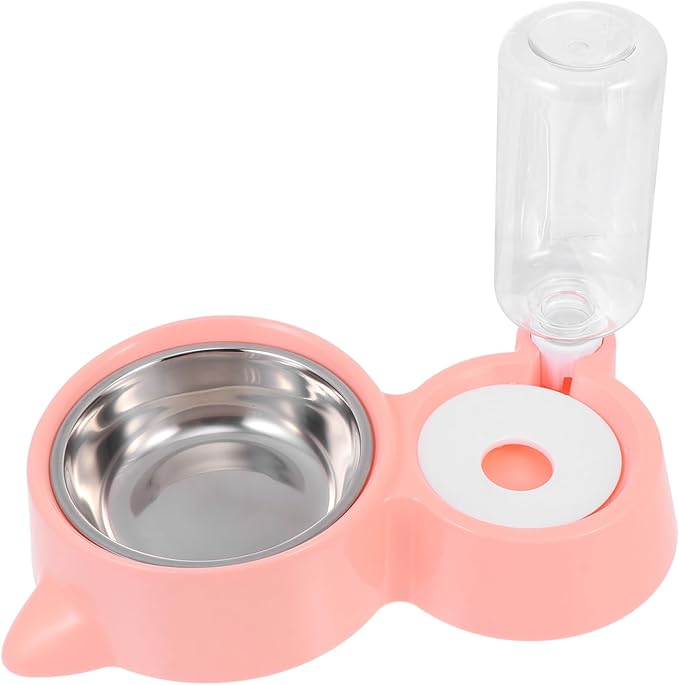 SUPVOX 1pc Automatic Pet Water and Food Dispenser Cat Ear Design Water Bottle Non- -Resistant Bowl for Dogs and Cats Easy to Dual-use Feeding