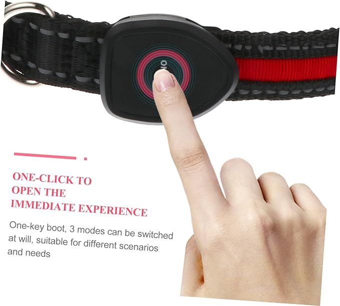 Yardwe Rechargeable USB Glow Collar for Pets Heart Shaped LED Night Safety Collar Flashing Light Fits Small to Medium Breeds for Evening Walks
