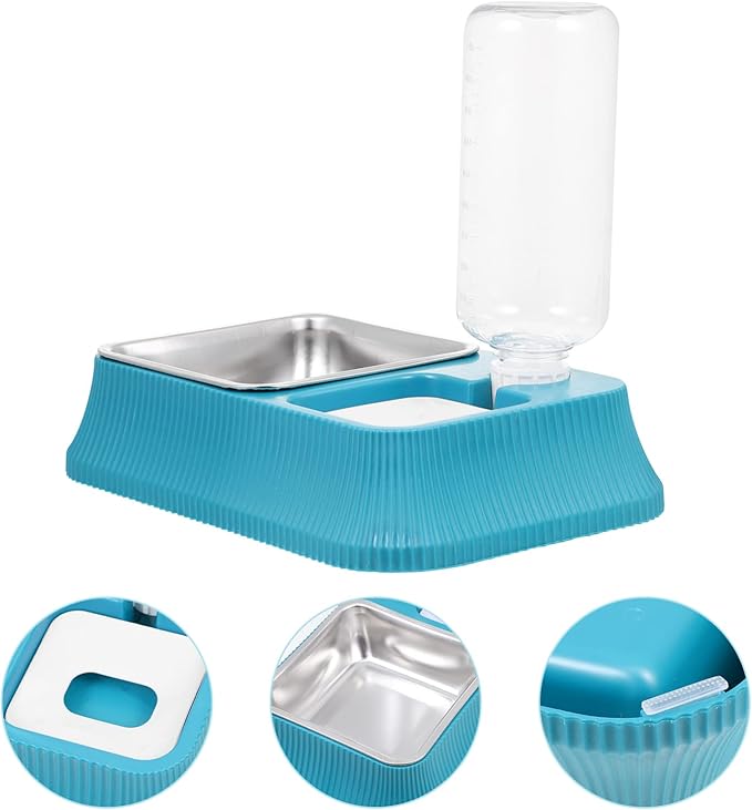 Mipcase Automatic Pet Feeder and Water Dispenser for Dogs and Cats Detachable Food Bowl Smooth Design for Easy Cleaning for Indoor Use