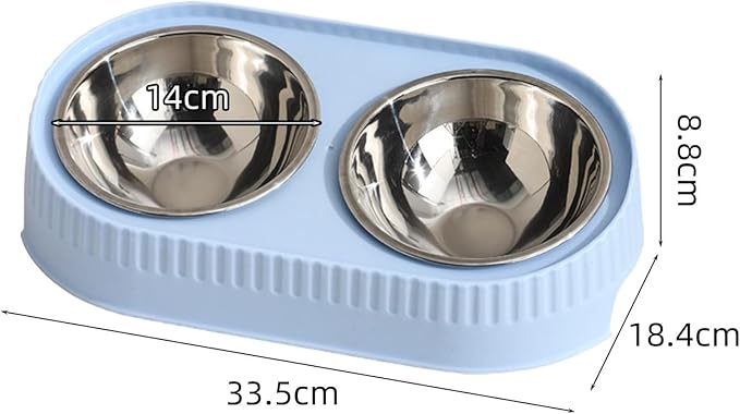 Large Capacity Automatic Pet Feeder, 2 in 1Automatic Food and Water Dispenser, Pet Feeder for Small Medium Dog Puppy Cat Kitten (Blue)