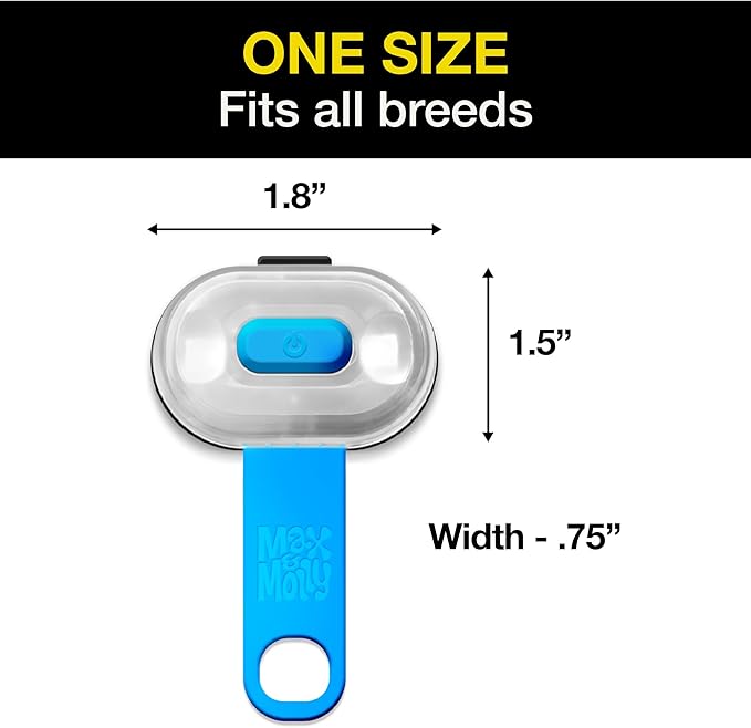 Max & Molly LED Dog Collar Light - USB Rechargeable Safety Light for Night Walking, Running, Hiking
