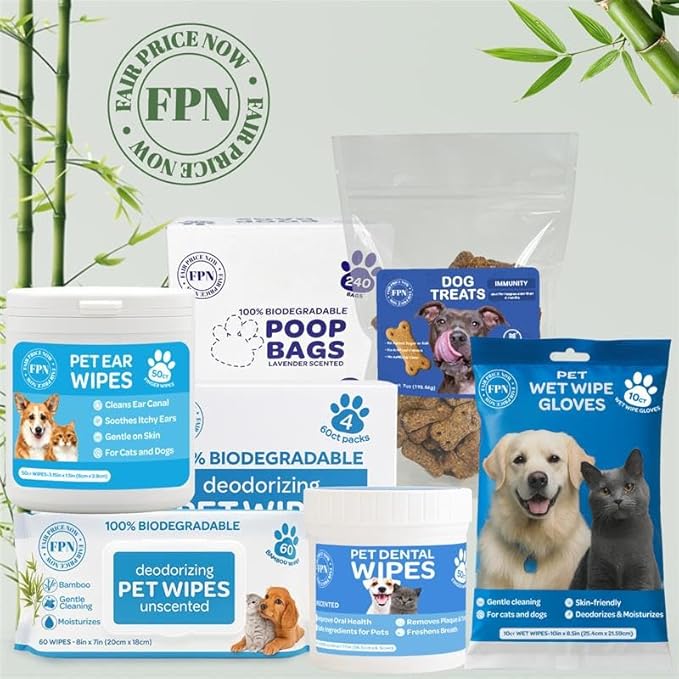FPN Dog Poop Bags – 16 Rolls - 240 Bags, 13″ x 9″, Fits Most Dispensers – Biodegradable, Leak-Resistant & Earth-Friendly Pet Waste Bags (Unscented)