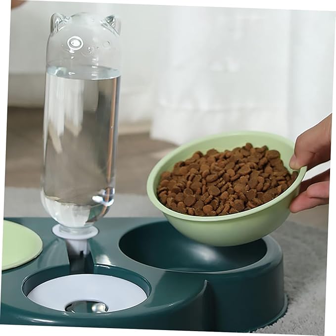 Automatic Multi-Function Pet Feeder for Dogs and Cats Detachable Water and Food Bowl Non- Base for Busy Pet Owners Design