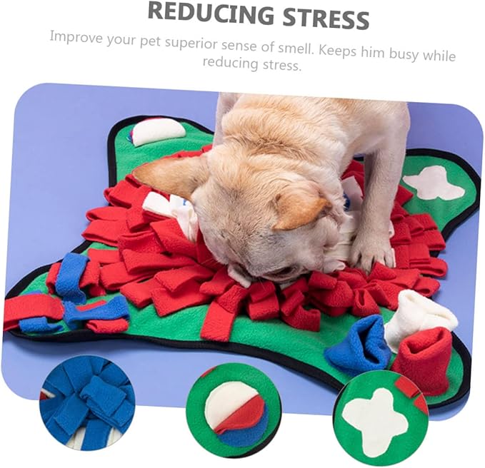 Dog Sniffing Mat for Training – Slow Feeding Cushion for Puppies Non-Slip PET Nose Work Mat Sturdy Dog Supplies for Interactive Play and Mental Stimulation