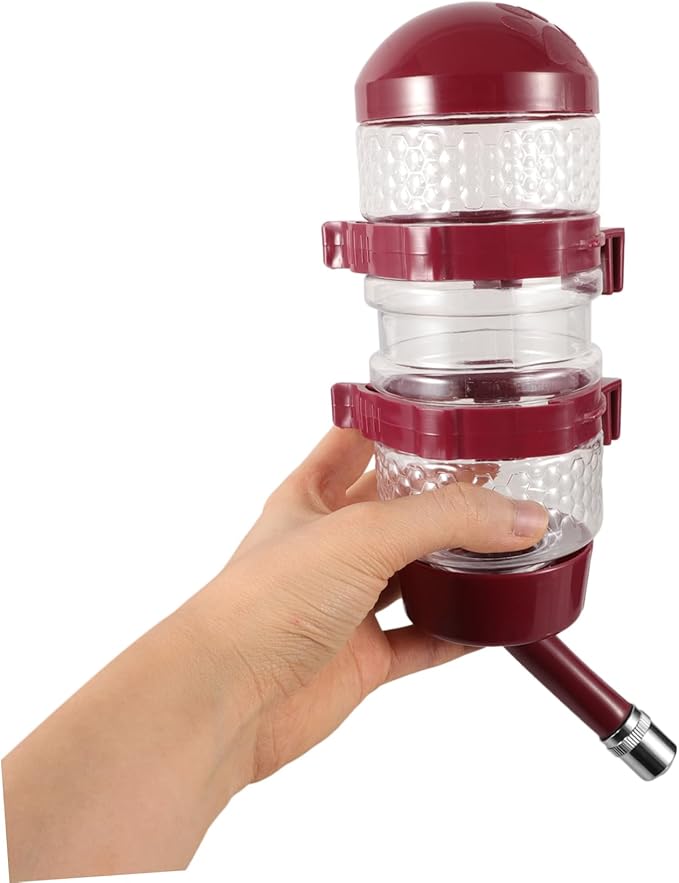 POPETPOP Automatic Pet Water Dispenser for Dogs and Cats Space-Saving Hanging Water Bottle Sealing Easy to Install and Clean for Cages and Crates Cf