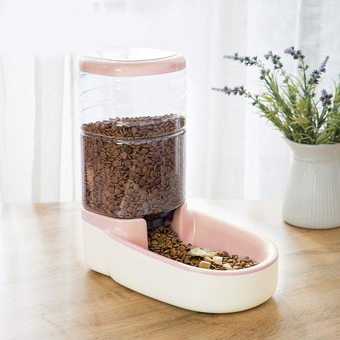 Pet 3.8L Automatic Food Water Dispenser Puppy Kitten Feeder Bowl Dogs Cats Drinking Feeding Dishes