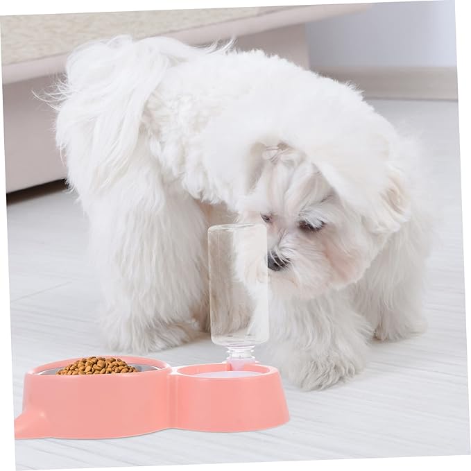 Milisten 1pc Automatic Pet Water Dispenser Food Feeder Cat Ear Design Dual Use for Dogs and Cats Easy to Break and Pressure Resistant