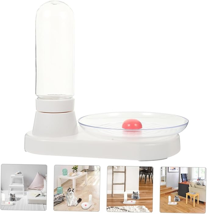 Happyyami Pet Automatic Water Dispenser for Cats and Dogs Lightweight and Compact Pet Drinking Fountain Practical Water Feeder for Indoor Use Simple Design for Home Decor