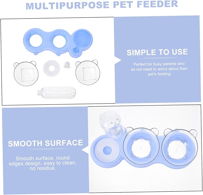 VICASKY Water Feeder Skid Pet Bowl Multi Use Detachable Water Dispenser for Dogs and Cats Convenient Feeding for Busy Pet Owners