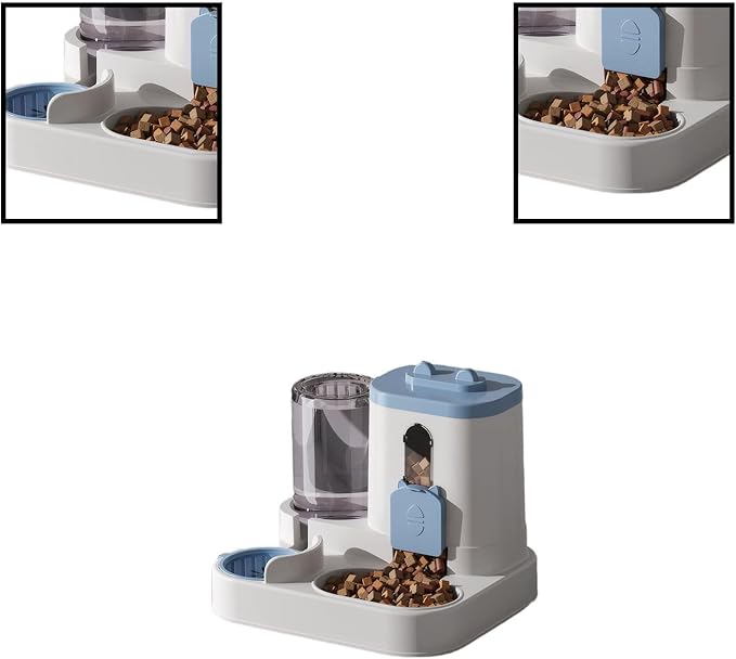 Automatic Pet Feeder with Water Dispenser - Self-Feeding Station for Cats and Dogs, Ideal for Home or Travel Use