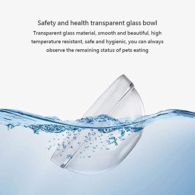 Double Dog Cat Bowls,Pets Water and Food Bowl Set,Pet Automatic Water Dispenser,Detachable Dog Glass Feeder Bowl No-Spill Pet Food Water Bowls Bottle for Small Or Medium Size Dogs Cats