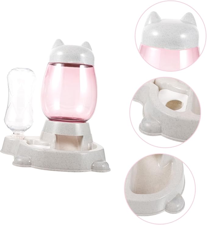 BESPORTBLE Automatic Pet Feeder with Capacity Food and Water Dispenser for Cats Dogs and Puppies Durable Feeding Bowl for Indoor Use Convenient and Easy to Clean